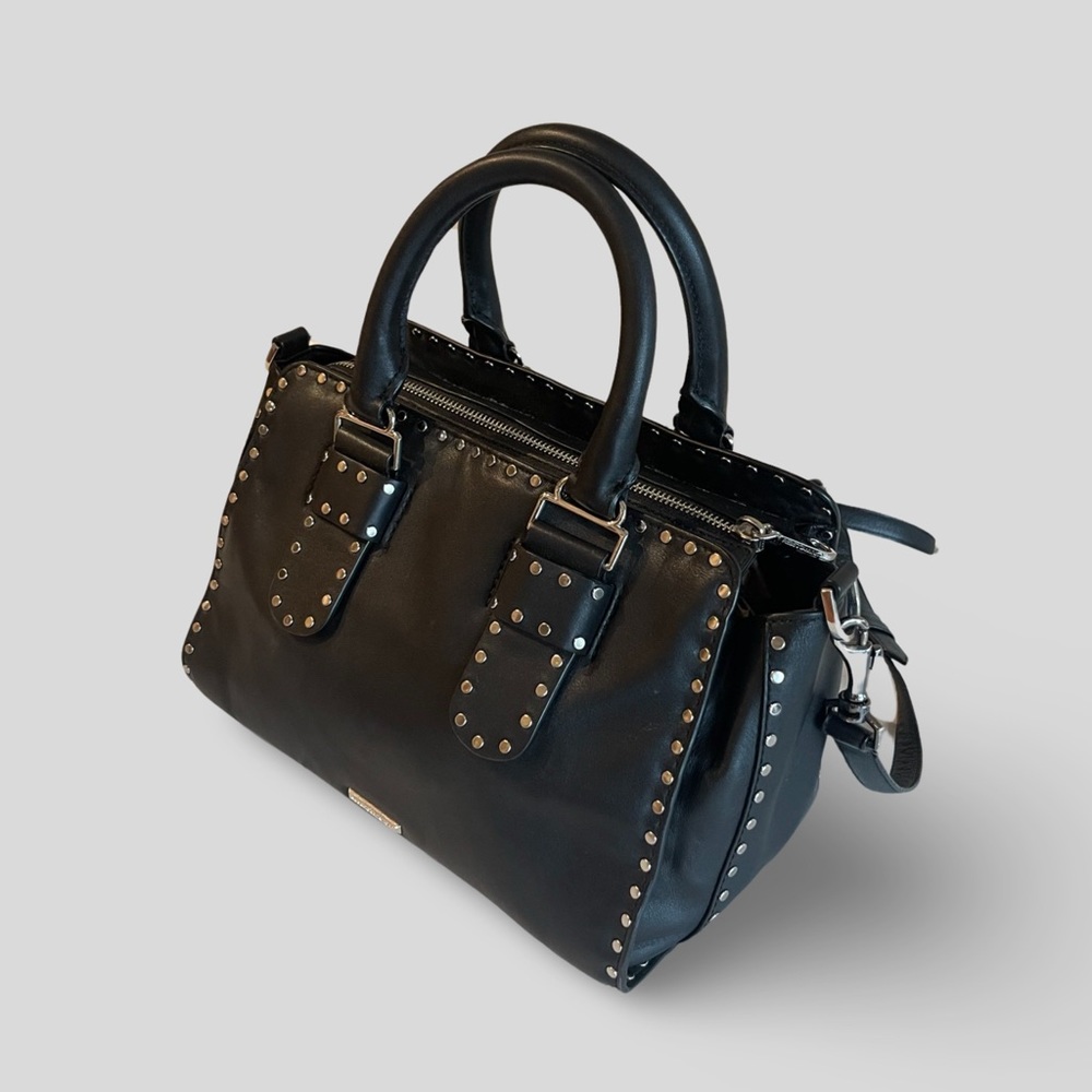 Rebecca Minkoff Midnighter studded Medium Satchel Shoulder Crossbody Handbag